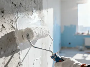 Próbki paneli podłogowych w różnych odcieniach drewna ułożone wachlarzowo na jasnym stole w słonecznym wnętrzu.