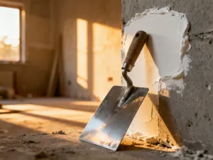 Porównanie tarasu z naturalnego drewna i nowoczesnych płyt betonowych w ogrodzie.