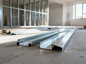 Porównanie dwóch próbek wykończenia balkonu: drewnianej deski tarasowej oraz gładkiej płyty z betonu architektonicznego.